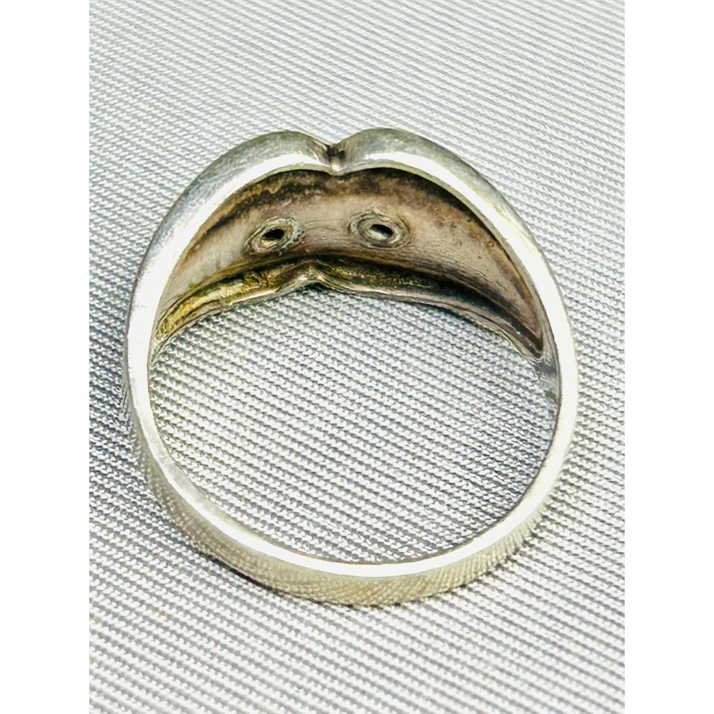 Sterling Silver Size 8.75 Ring With 3 Color Faux Stones Costume Jewelry - Picture 7 of 7